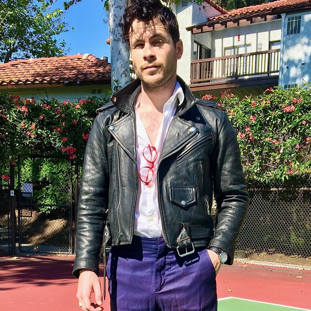 Men’s vintage leather jacket 36